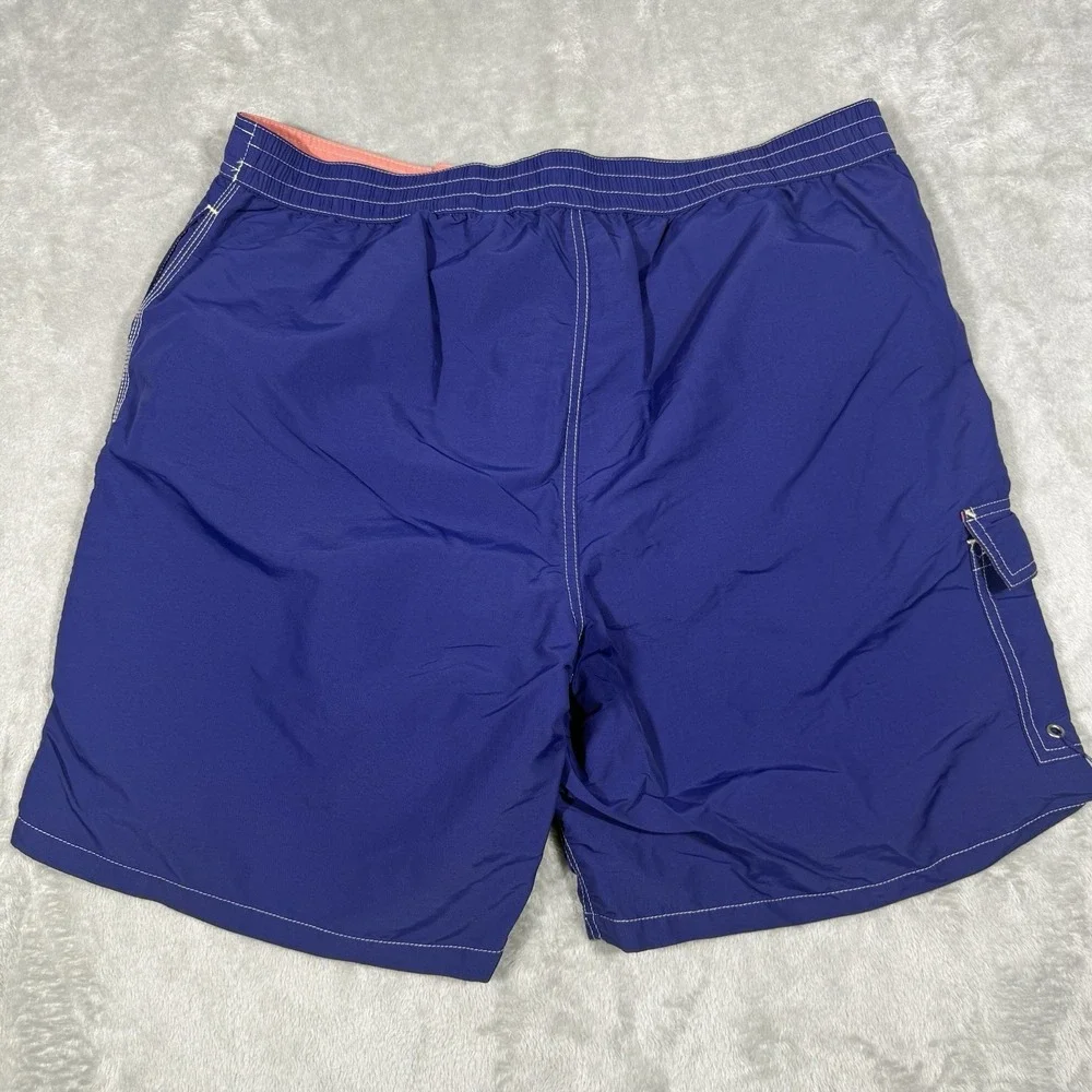 Polo Ralph Lauren Men's Swim Trunks XL Navy Blue Pink PonyLogo Mesh Lined 8.5